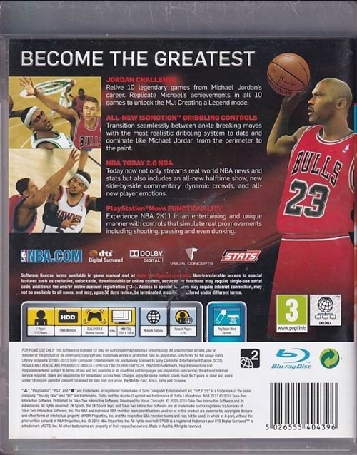 NBA 2K11 - PS3 (B Grade) (Genbrug)